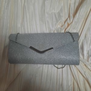 Clutch Bag with Chain Strap Glittered Bag Formal Bag